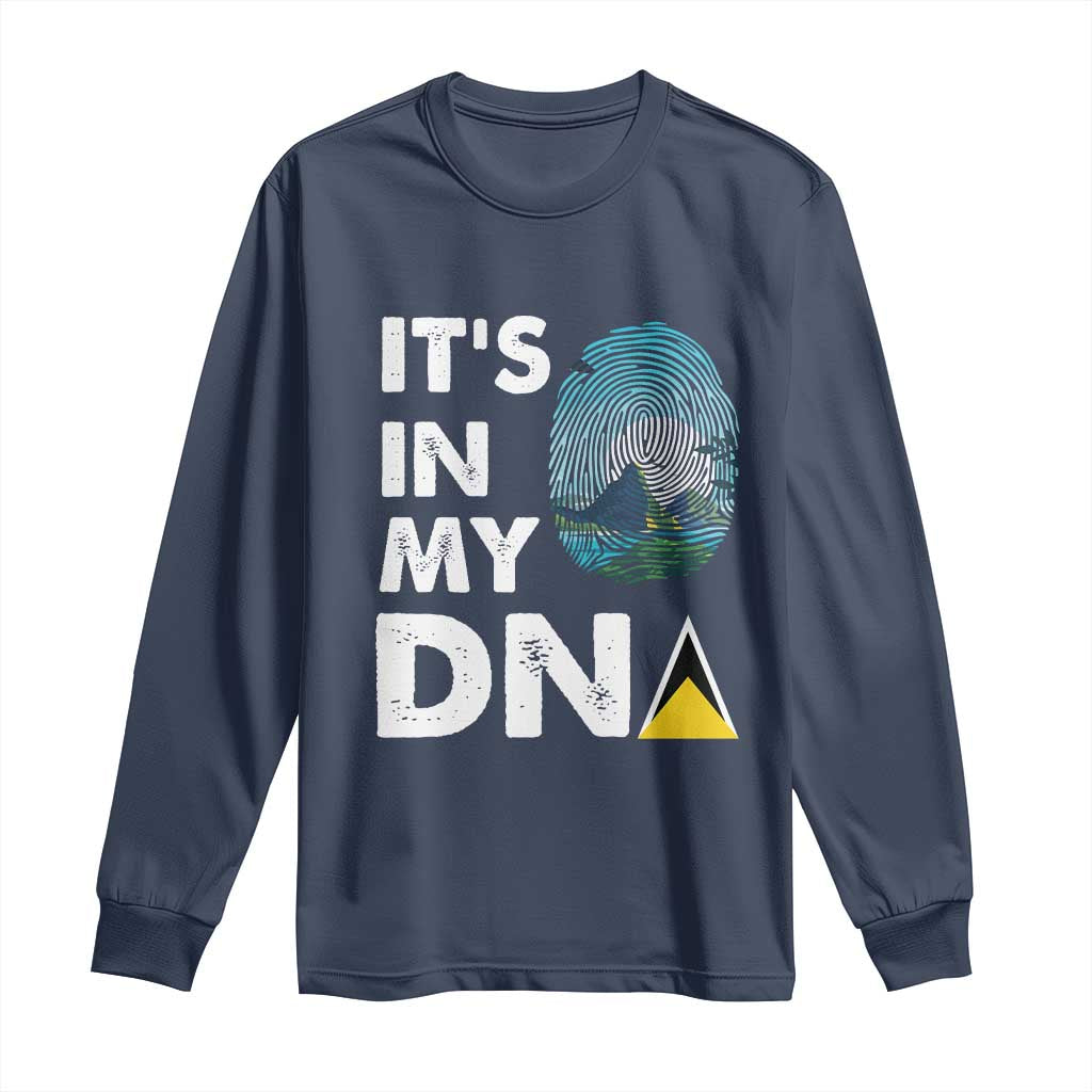 Saint Lucia Long Sleeve Shirt It's In My DNA Beautiful Beach