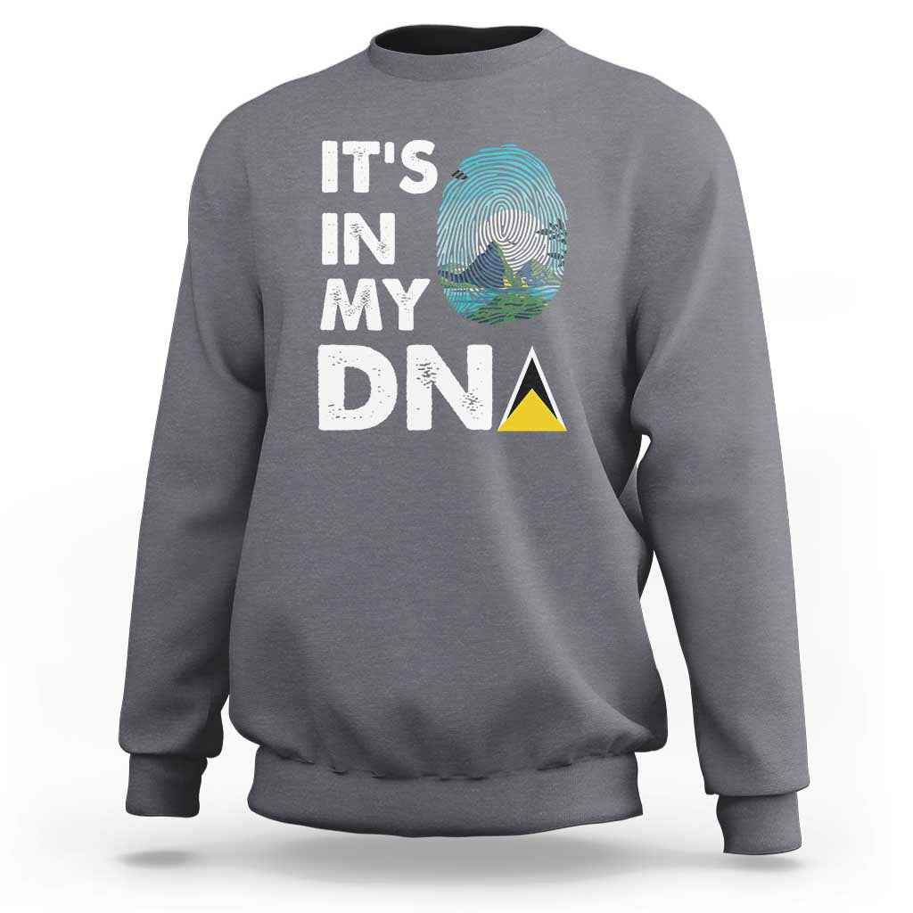 Saint Lucia Sweatshirt It's In My DNA Beautiful Beach - Wonder Print Shop