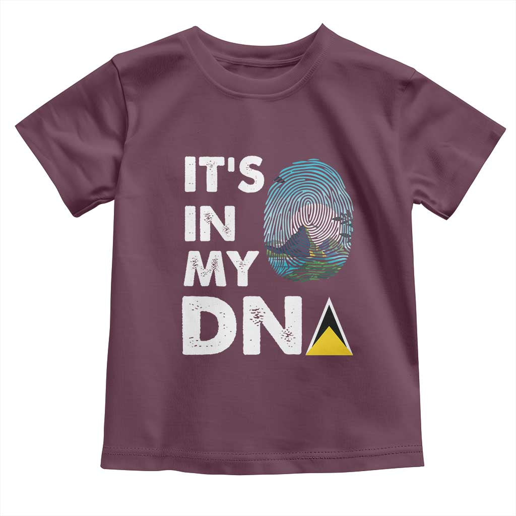Saint Lucia Toddler T Shirt It's In My DNA Beautiful Beach