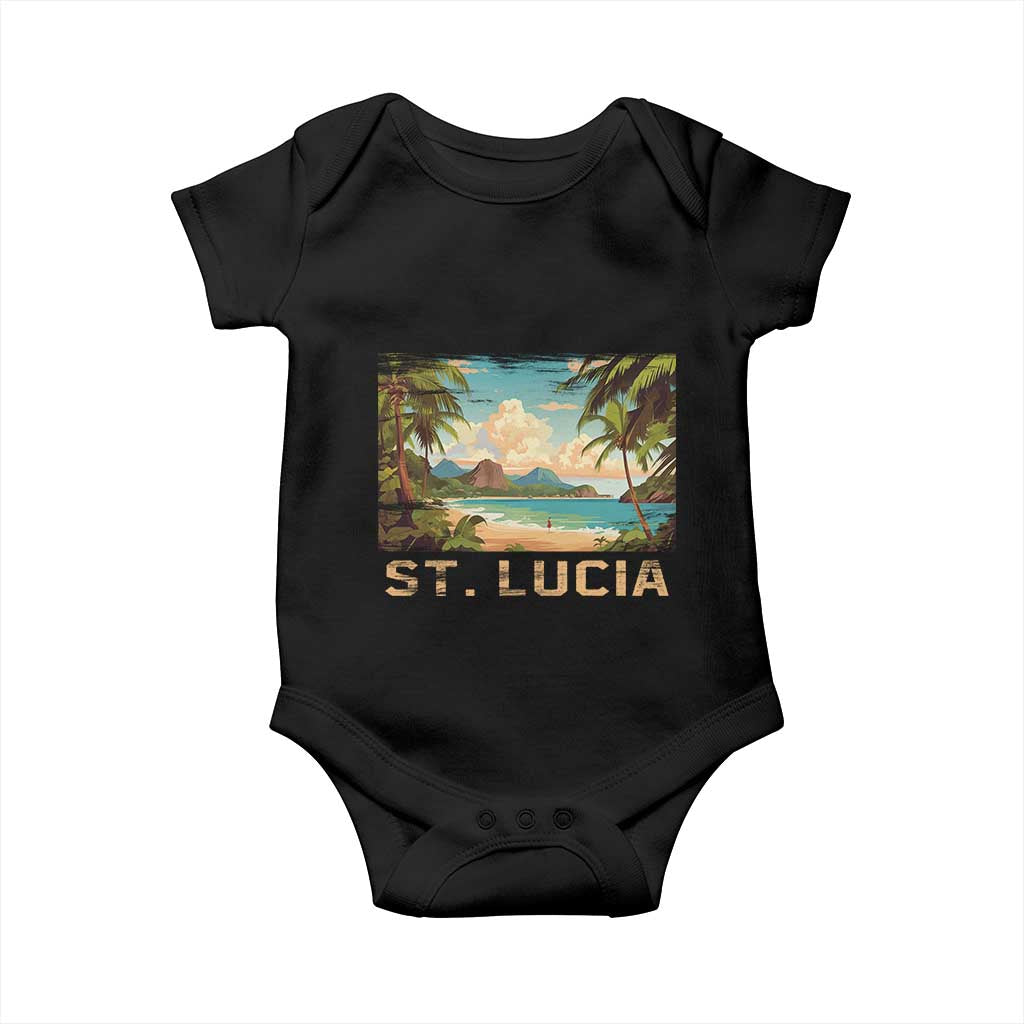 Saint Lucia Baby Onesie St. Lucia Beach Trip