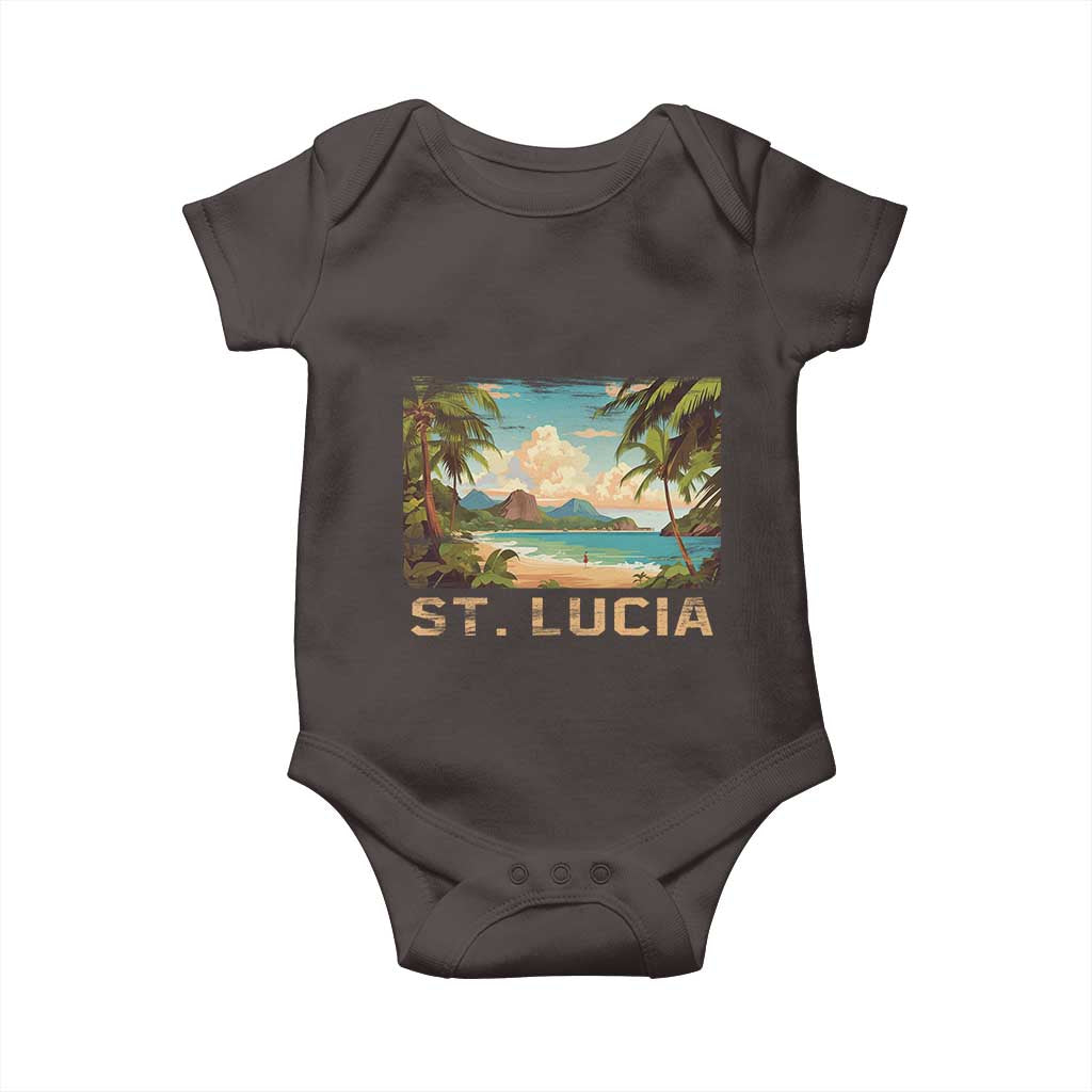 Saint Lucia Baby Onesie St. Lucia Beach Trip