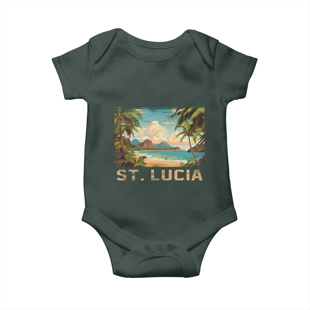 Saint Lucia Baby Onesie St. Lucia Beach Trip