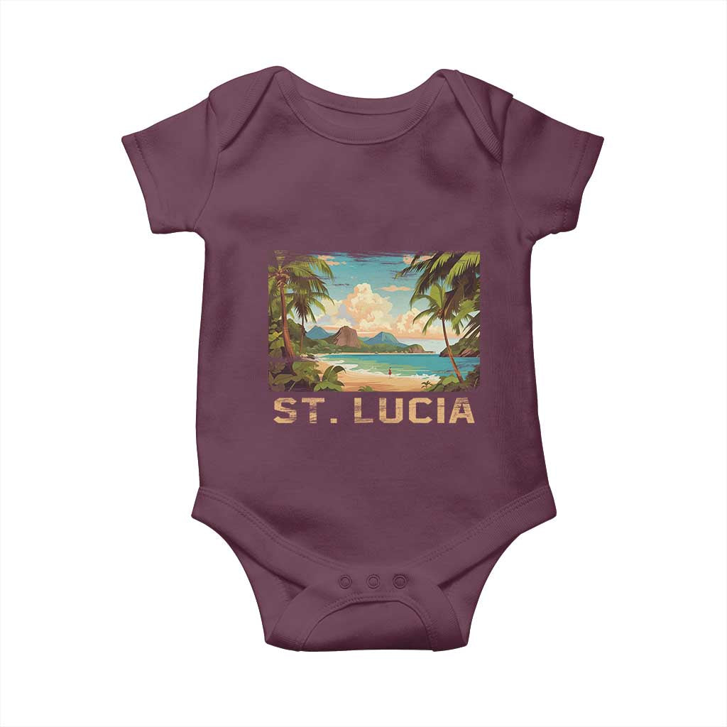 Saint Lucia Baby Onesie St. Lucia Beach Trip