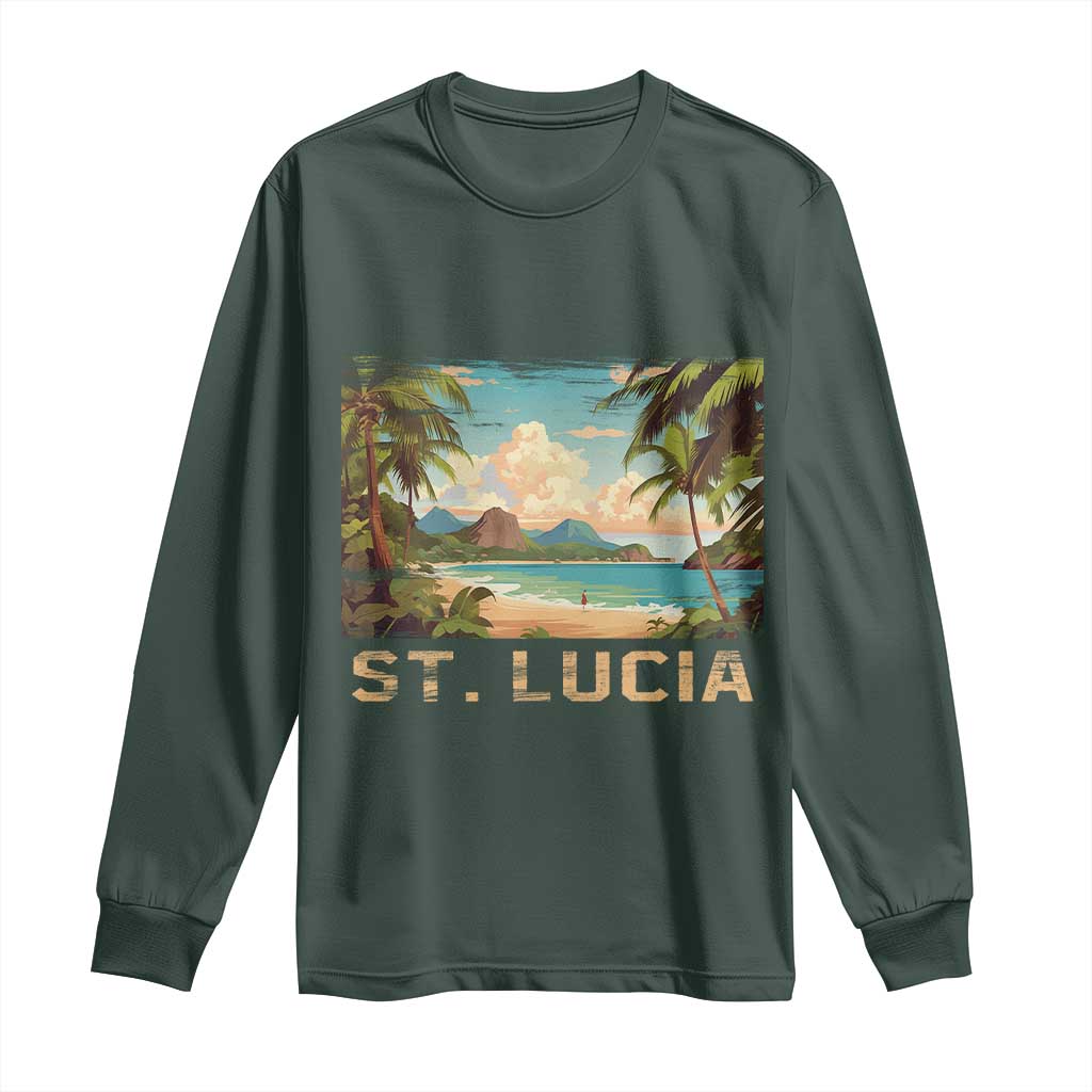 Saint Lucia Long Sleeve Shirt St. Lucia Beach Trip