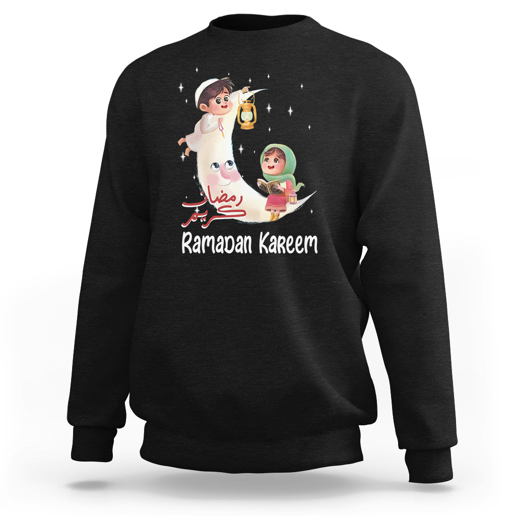 Cute KId Ramadan Kareem Mubarak Islam Sweatshirt - Wonder Print Shop