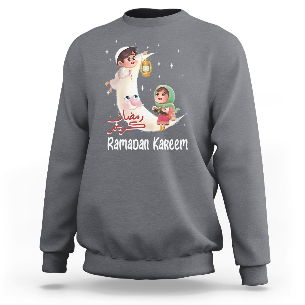 Cute KId Ramadan Kareem Mubarak Islam Sweatshirt - Wonder Print Shop