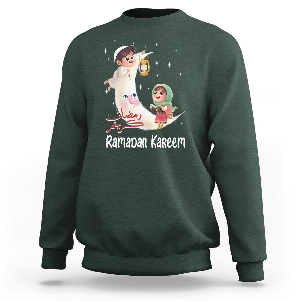 Cute KId Ramadan Kareem Mubarak Islam Sweatshirt - Wonder Print Shop