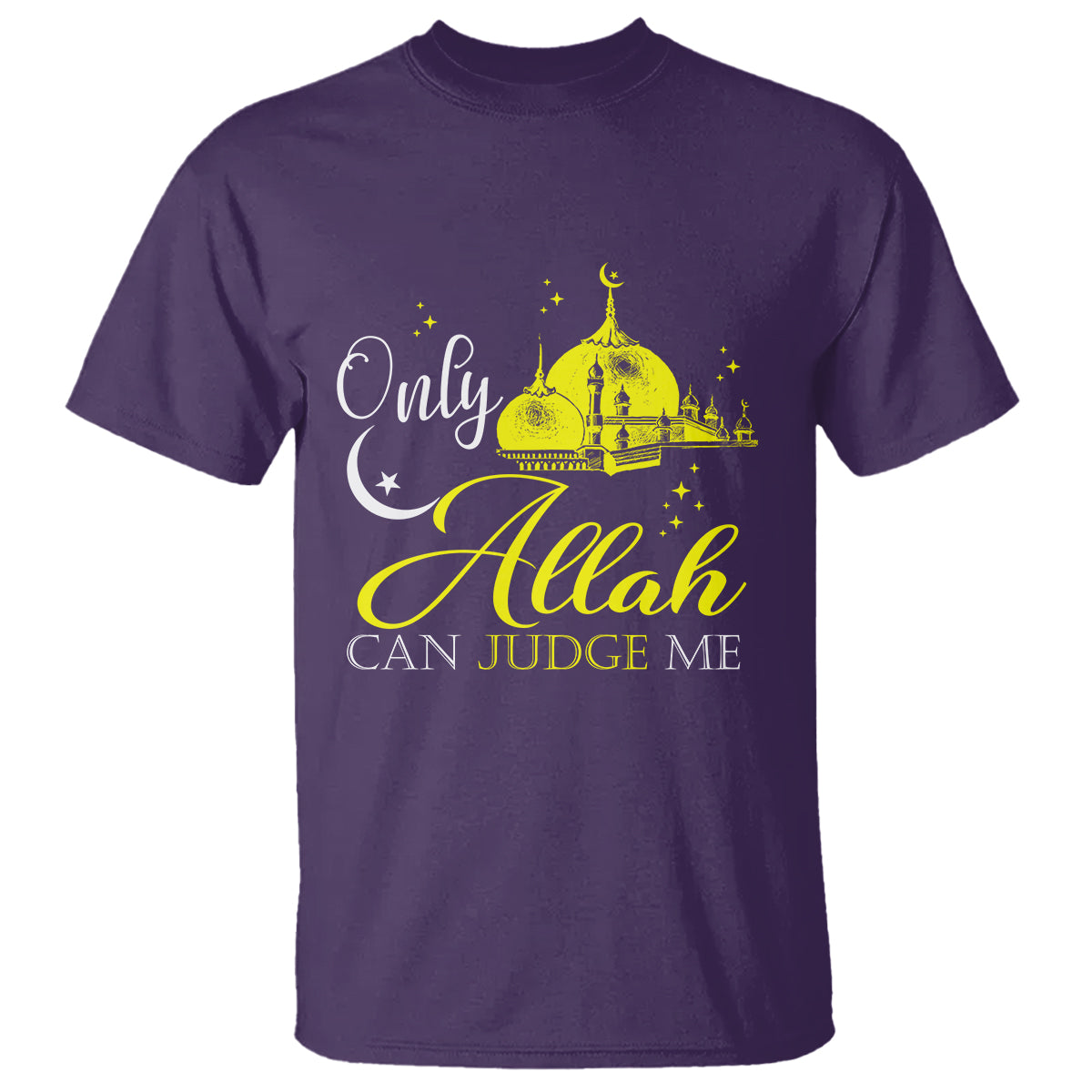 Islam T Shirt Only Allah Can Judge Me Islamic Muslim - Wonder Print Shop