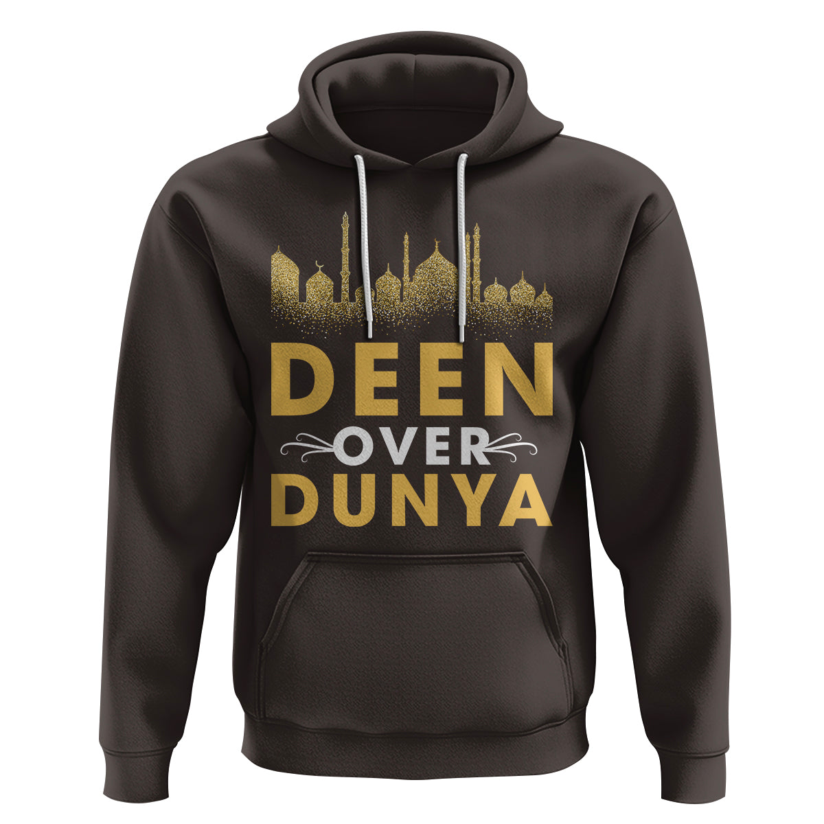 Islam Hoodie Deen Over Dunya Islamic Muslim - Wonder Print Shop