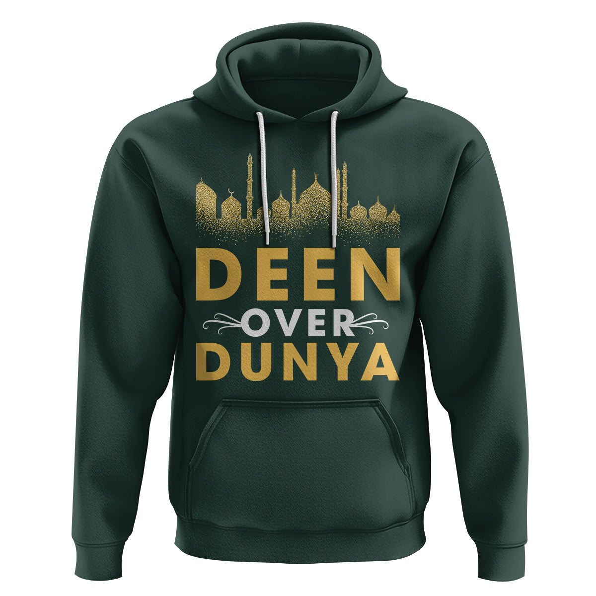 Islam Hoodie Deen Over Dunya Islamic Muslim - Wonder Print Shop