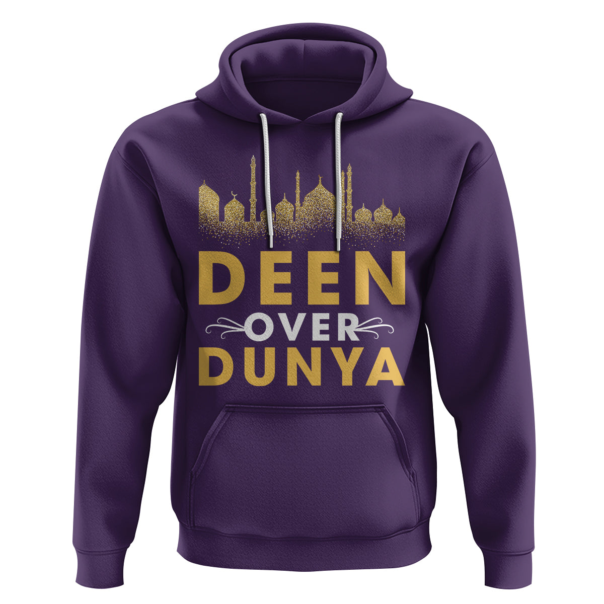 Islam Hoodie Deen Over Dunya Islamic Muslim - Wonder Print Shop