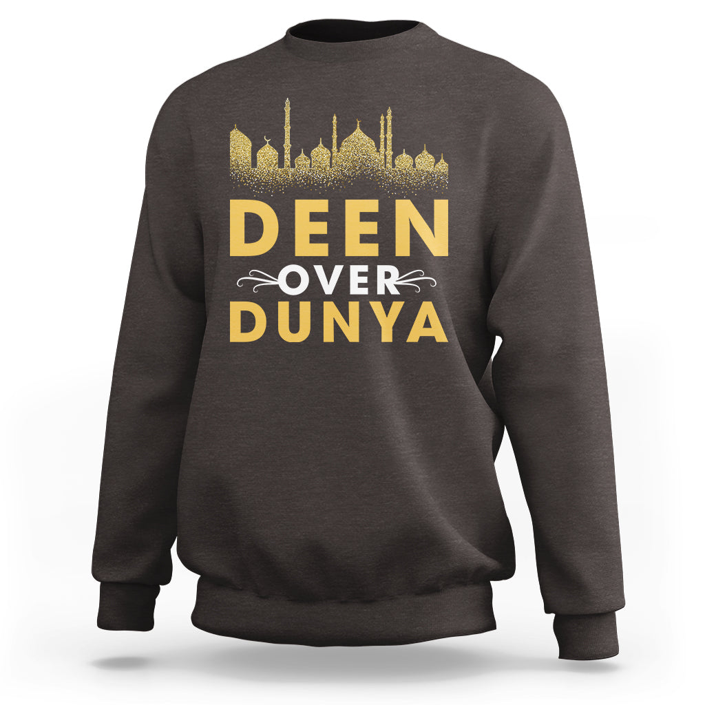 Islam Sweatshirt Deen Over Dunya Islamic Muslim - Wonder Print Shop
