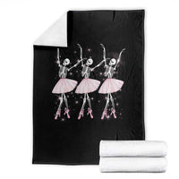 Funny Halloween Skeleton Ballet Dancing Ballerina Throw Blanket - Wonder Print Shop