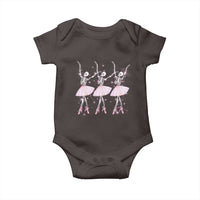 Funny Halloween Skeleton Ballet Dancing Ballerina Baby Onesie