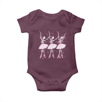 Funny Halloween Skeleton Ballet Dancing Ballerina Baby Onesie