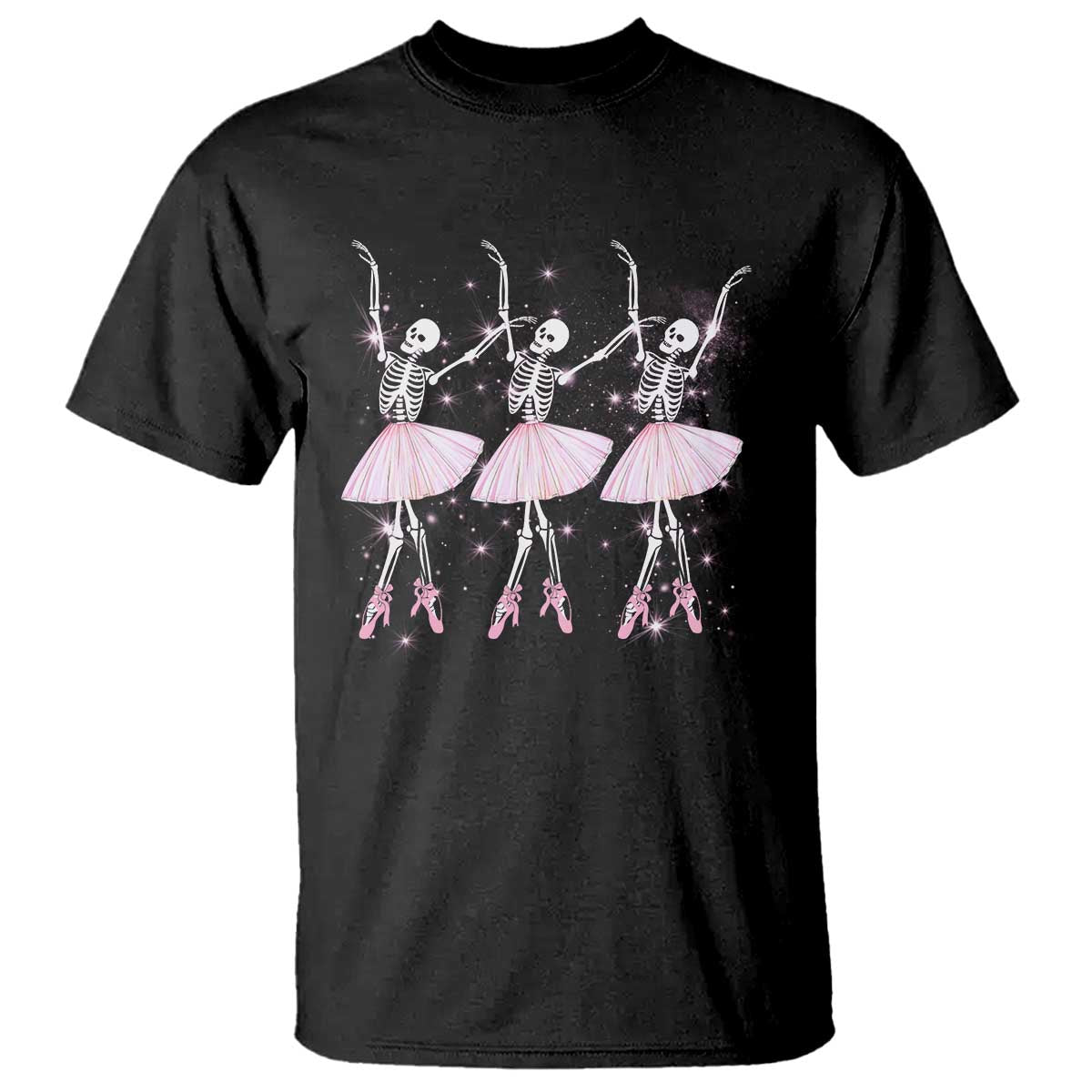 Funny Halloween Skeleton Ballet Dancing Ballerina T Shirt - Wonder Print Shop