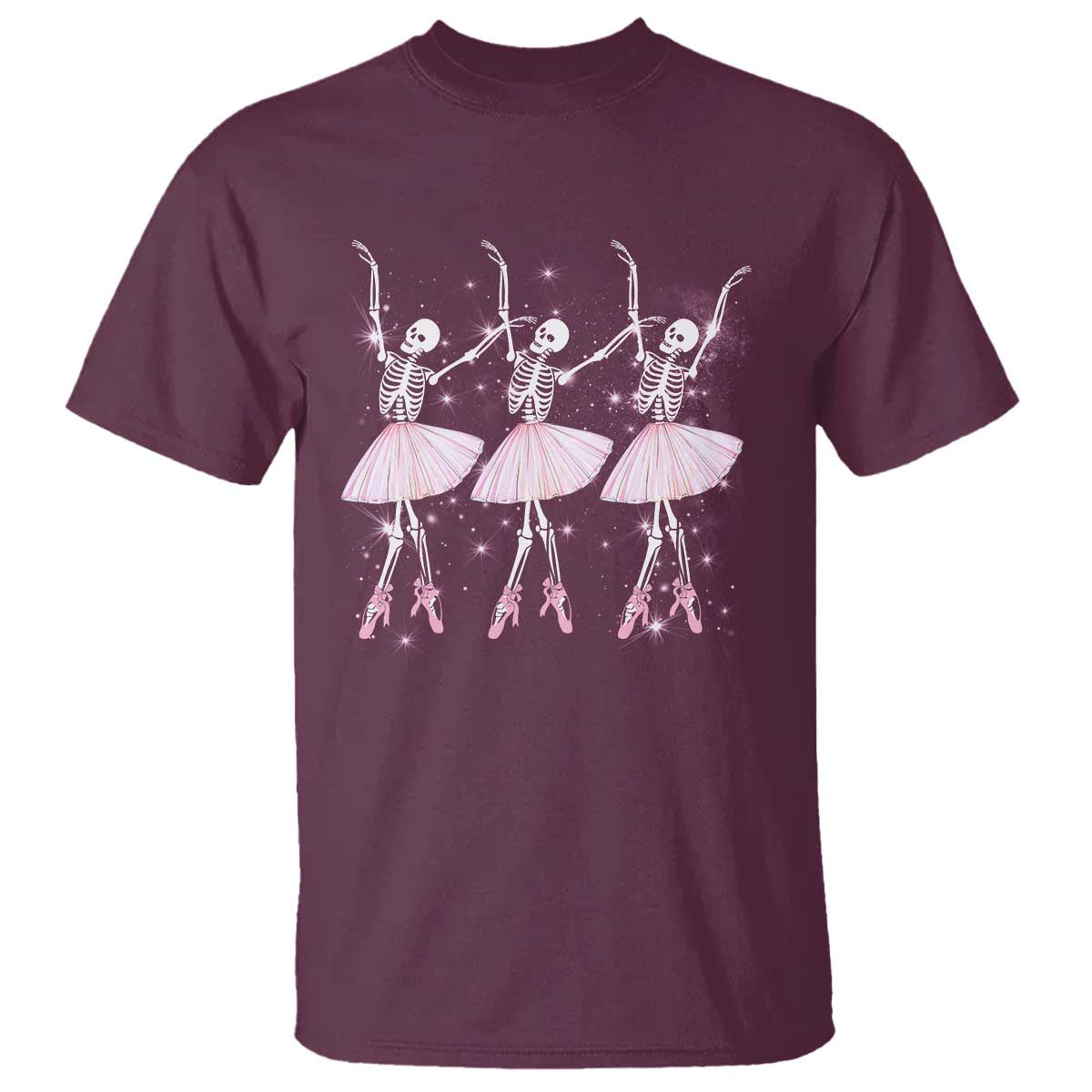 Funny Halloween Skeleton Ballet Dancing Ballerina T Shirt - Wonder Print Shop