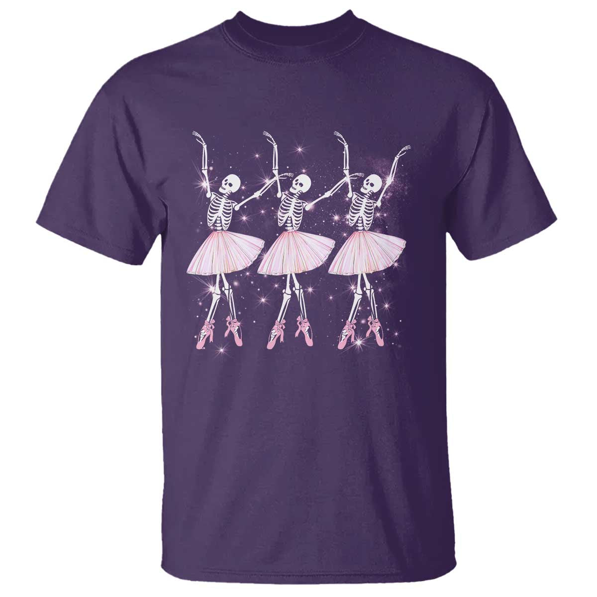Funny Halloween Skeleton Ballet Dancing Ballerina T Shirt - Wonder Print Shop
