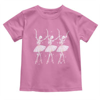 Funny Halloween Skeleton Ballet Dancing Ballerina Toddler T Shirt