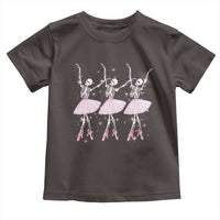 Funny Halloween Skeleton Ballet Dancing Ballerina Toddler T Shirt