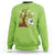 Halloween Bookaholic Sweatshirt Cute Ghost Swing Reading Book - Wonder Print Shop