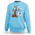 Halloween Bookaholic Sweatshirt Cute Ghost Swing Reading Book - Wonder Print Shop