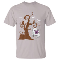 Halloween Bookaholic T Shirt Cute Ghost Swing Reading Book - Wonder Print Shop