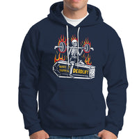 Halloween Gymer Hoodie Make It Happen Skeleton Deadlift Fitness Gym - Wonder Print Shop