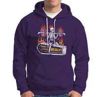 Halloween Gymer Hoodie Make It Happen Skeleton Deadlift Fitness Gym - Wonder Print Shop