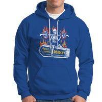 Halloween Gymer Hoodie Make It Happen Skeleton Deadlift Fitness Gym - Wonder Print Shop
