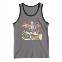 Halloween Gymer Tank Top Make It Happen Skeleton Deadlift Fitness Gym