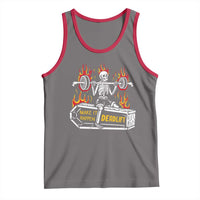 Halloween Gymer Tank Top Make It Happen Skeleton Deadlift Fitness Gym