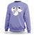 Halloween Cat Lover Sweatshirt Spooky Cute Ghost Costume - Wonder Print Shop