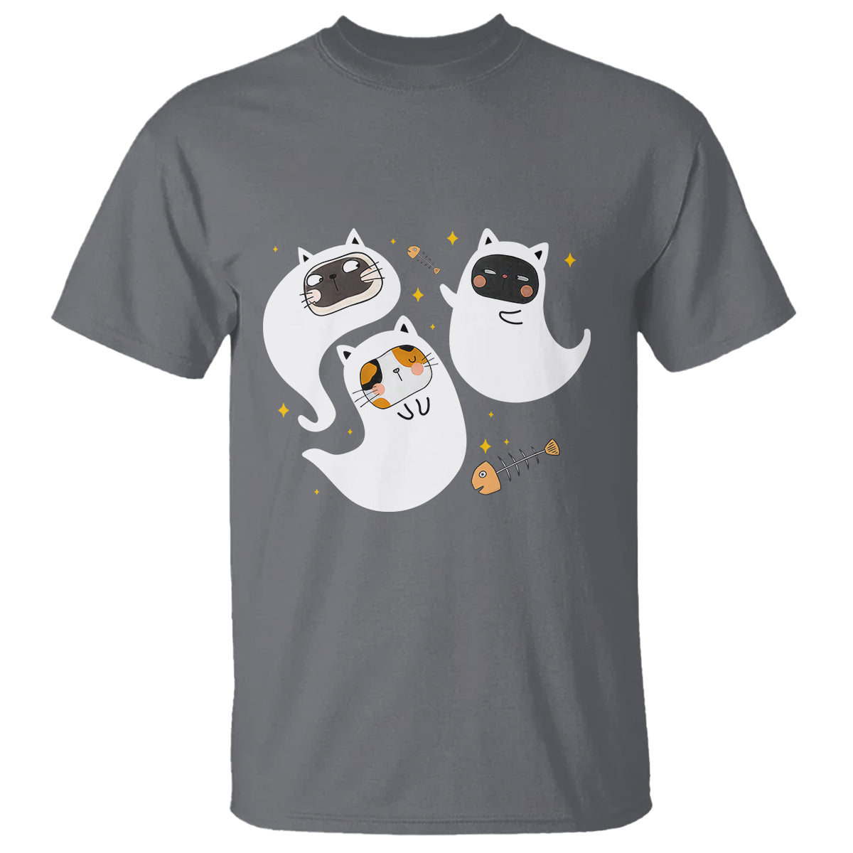 Halloween Cat Lover T Shirt Spooky Cute Ghost Costume - Wonder Print Shop