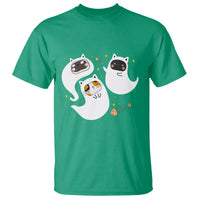 Halloween Cat Lover T Shirt Spooky Cute Ghost Costume - Wonder Print Shop