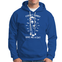 Halloween Cat Lover Hoodie Funny Death Forget Candy Give Me A Cat - Wonder Print Shop