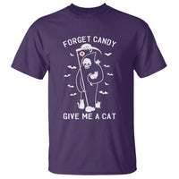Halloween Cat Lover T Shirt Funny Death Forget Candy Give Me A Cat - Wonder Print Shop