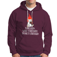 Stressed Who's Stressed? I'm Not Stressed Funny Angry Cat Hoodie - Wonder Print Shop