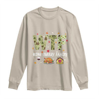 Thanksgiving Long Sleeve Shirt W T F Wine Turkey Family Funny Dinner Fall