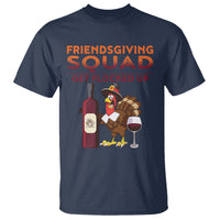 Thanksgiving T Shirt Friendsgiving Squad Get Flocked Up Drunk Wine Turkey - Wonder Print Shop