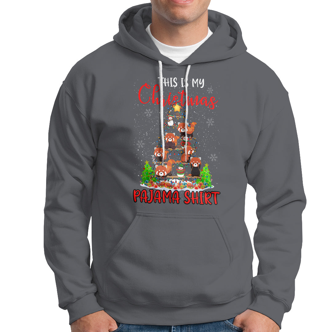 Red Panda Xmas Tree This Is My Christmas Pajama Hoodie - Wonder Print Shop