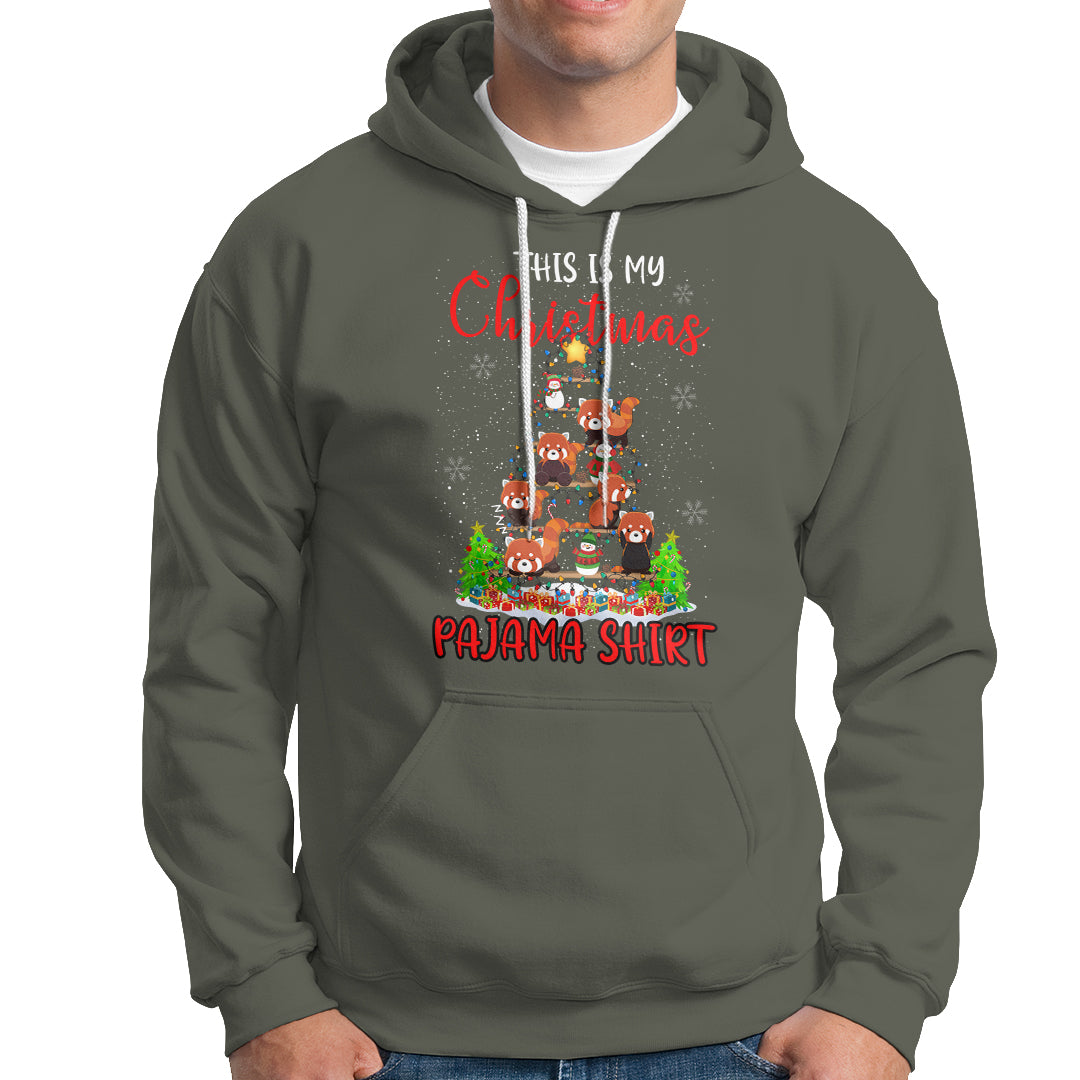 Red Panda Xmas Tree This Is My Christmas Pajama Hoodie - Wonder Print Shop