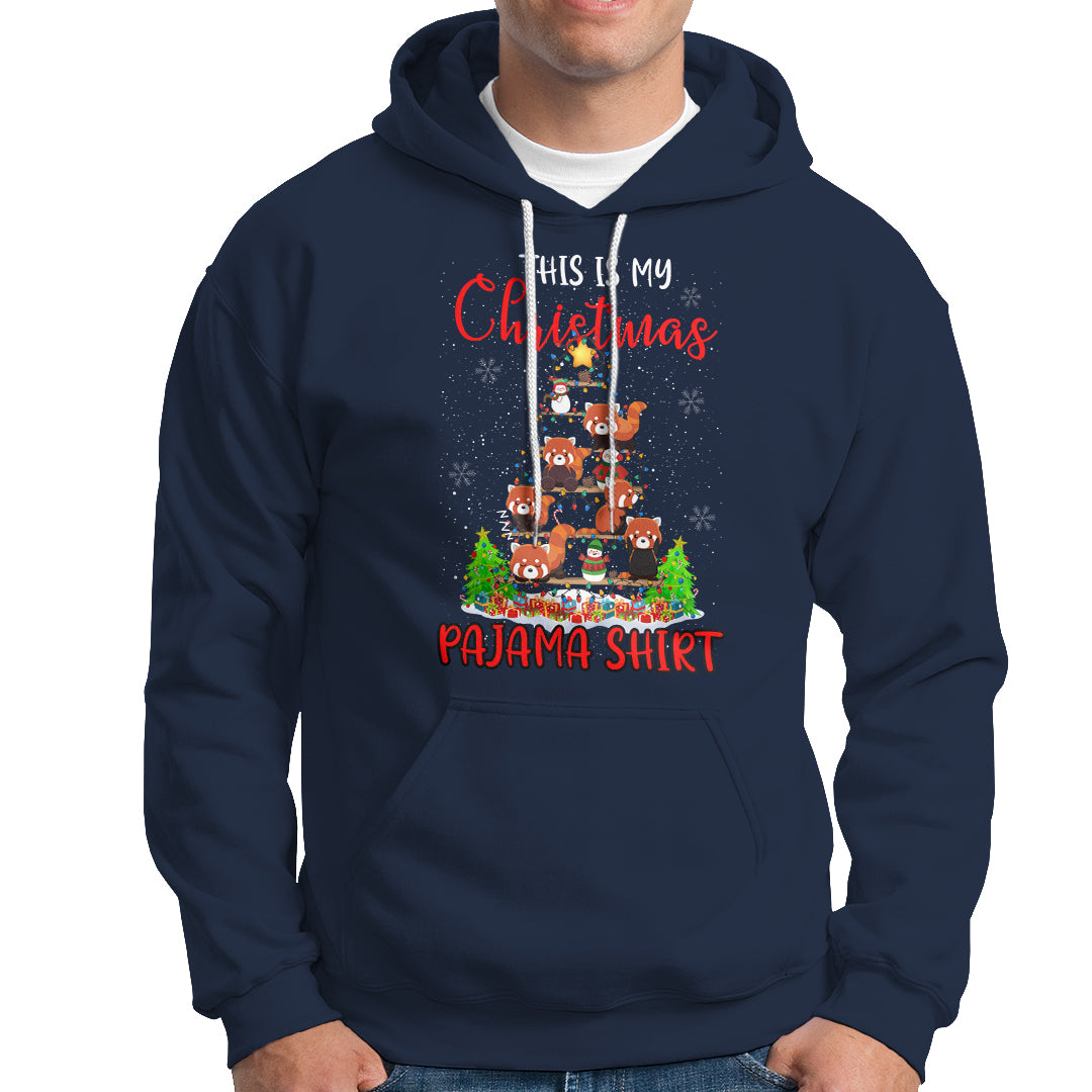 Red Panda Xmas Tree This Is My Christmas Pajama Hoodie - Wonder Print Shop