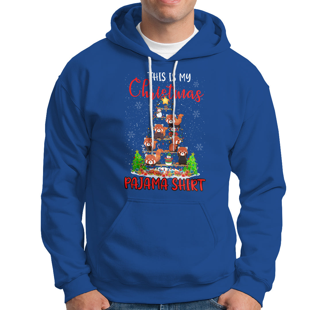 Red Panda Xmas Tree This Is My Christmas Pajama Hoodie - Wonder Print Shop