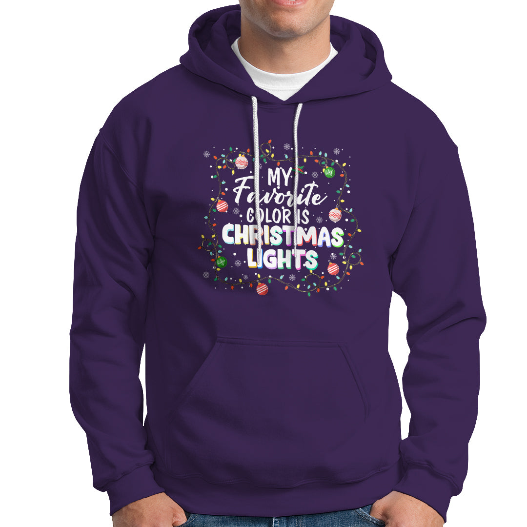 My Favorite Color Is Christmas Lights Colorful Xmas Hoodie - Wonder Print Shop