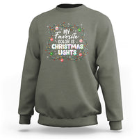 My Favorite Color Is Christmas Lights Colorful Xmas Sweatshirt - Wonder Print Shop
