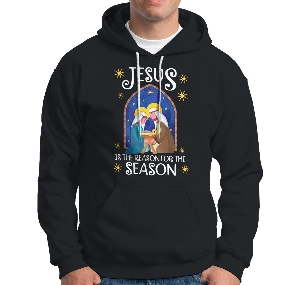 Jesus Is The Reason For The Season Christmas Nativity Hoodie - Wonder Print Shop