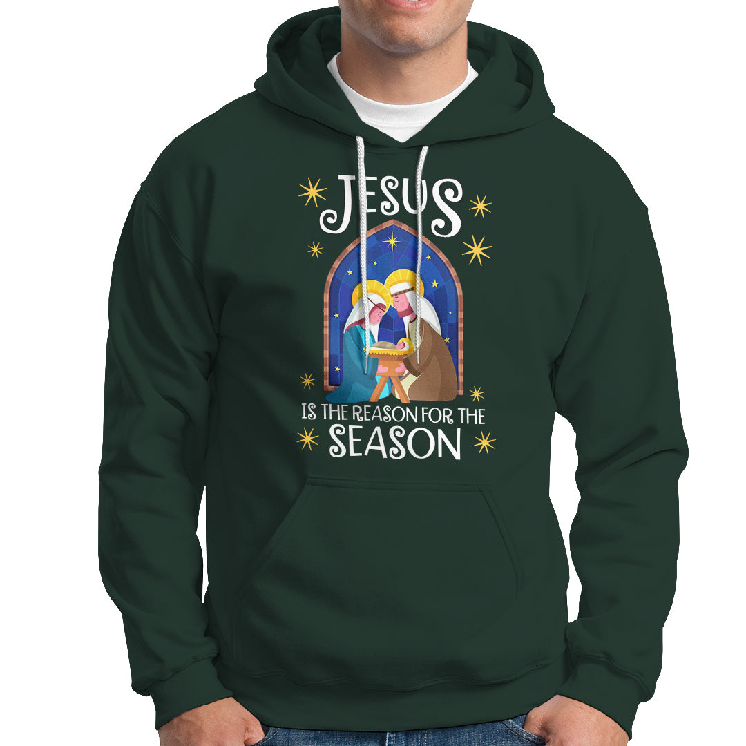 Jesus Is The Reason For The Season Christmas Nativity Hoodie - Wonder Print Shop