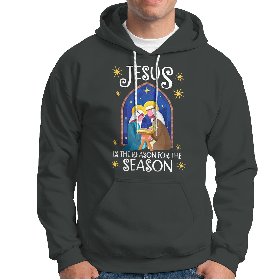 Jesus Is The Reason For The Season Christmas Nativity Hoodie - Wonder Print Shop