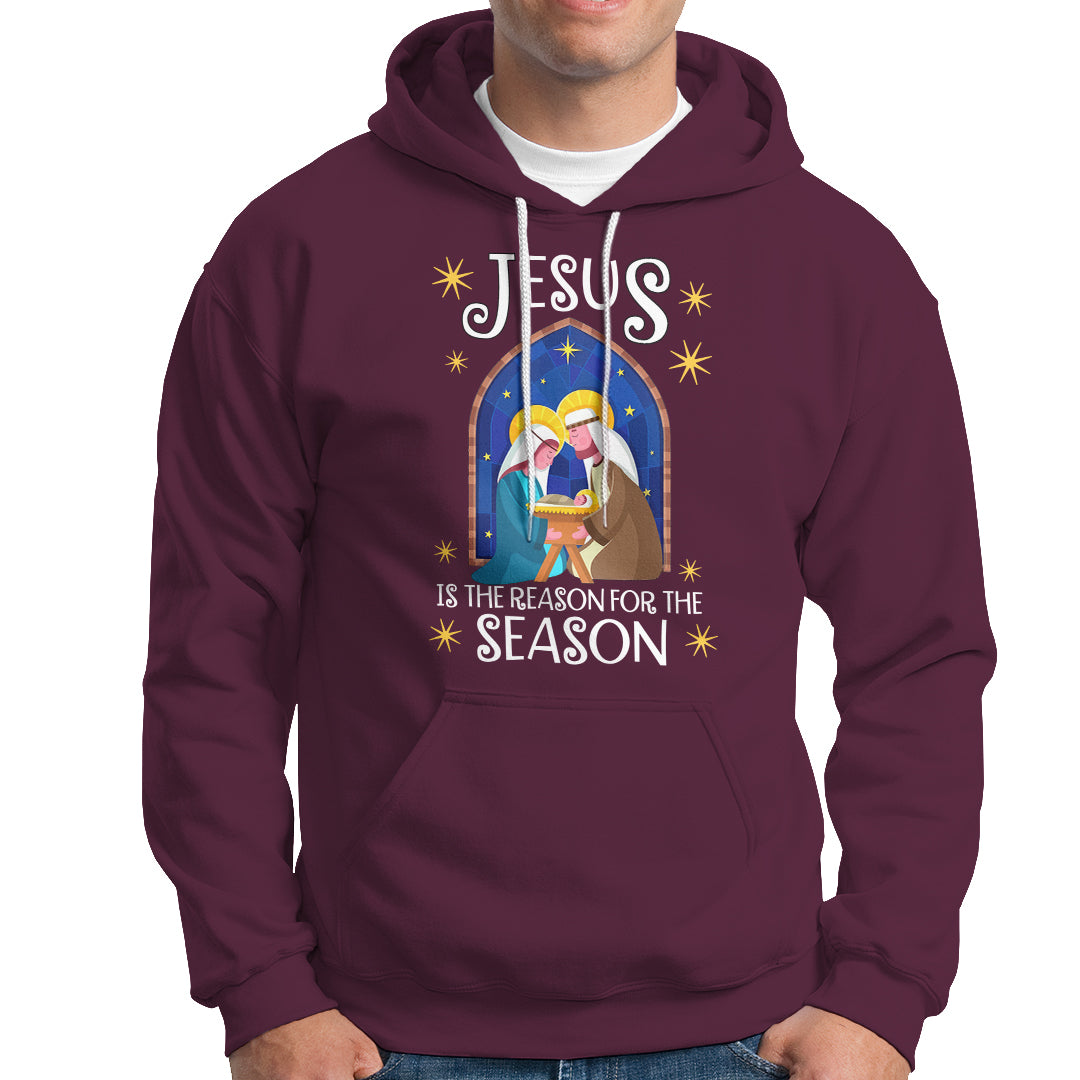Jesus Is The Reason For The Season Christmas Nativity Hoodie - Wonder Print Shop